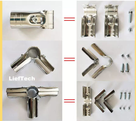 T 形垂直クロム管とフィッティング 合同接続器