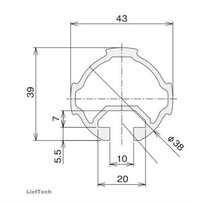 厚さ1.7mm ロープ付きアロジスアルミ管 ISO9001