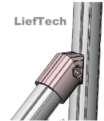 リーフ テクノロジー 薄型パイプコネクタ 45度関節 0.058kg/pcs